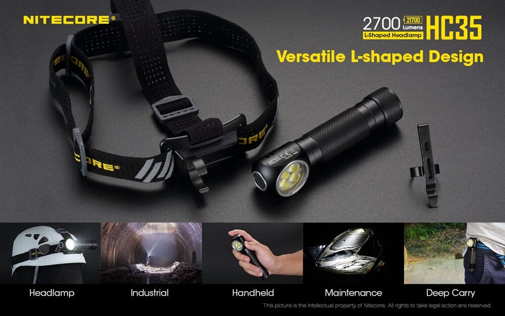 Nitecore HC35 2700 Lumen USB Rechargeable Headlamp 