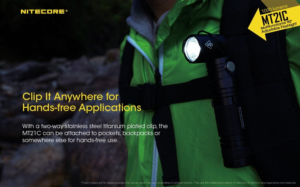 Nitecore MT21C 1000 Lumen Adjustable Right Angle Flashlight 