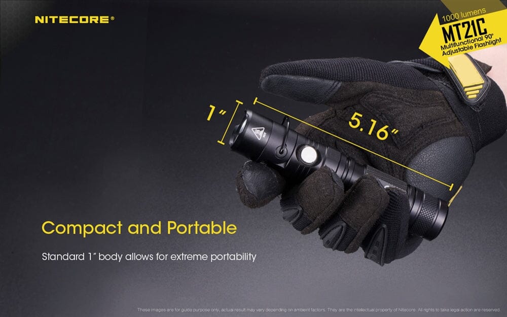 Nitecore MT21C 1000 Lumen Adjustable Right Angle Flashlight 