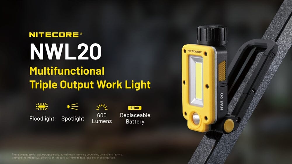 Nitecore NWL20 600 Lumens Rechargeable COB Mechanics Work Light 