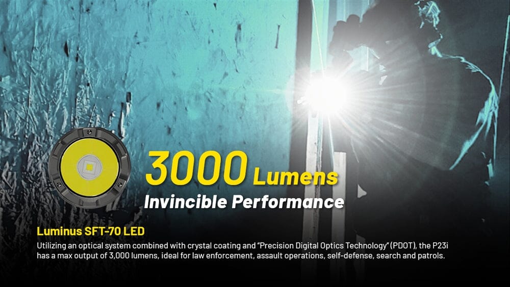 Nitecore P23i 3000 Lumen Rechargeable Flashlight 
