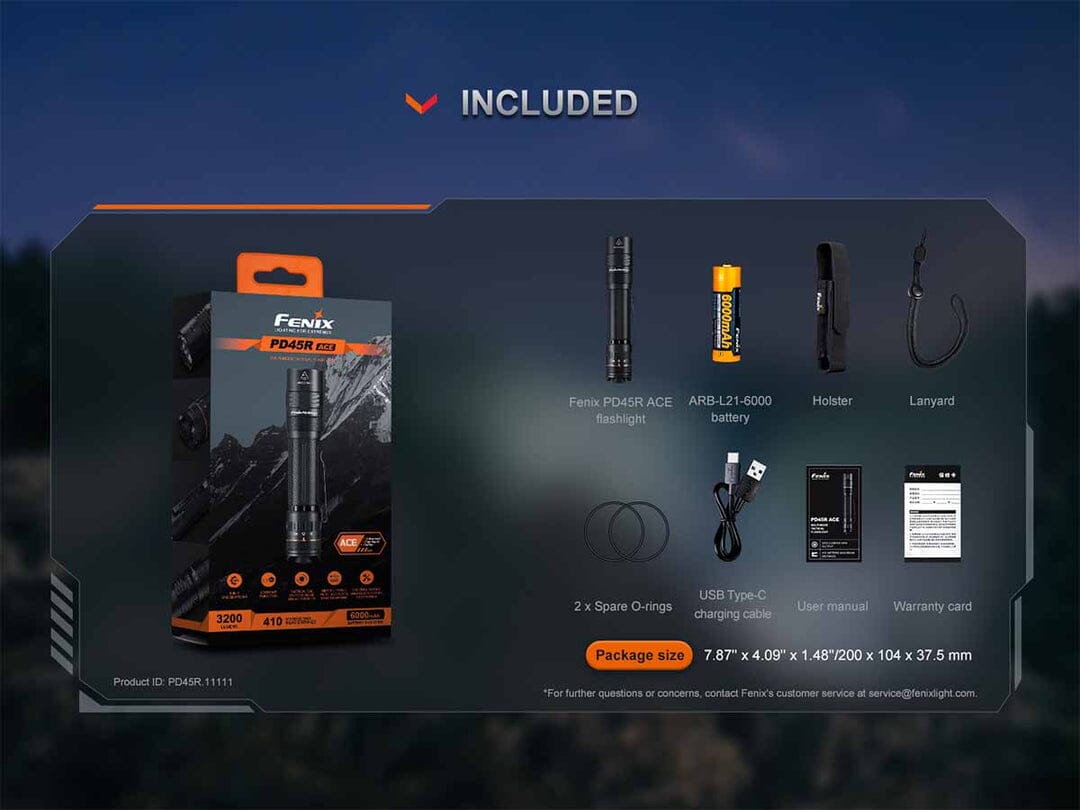Fenix PD45R ACE Flashlight 
