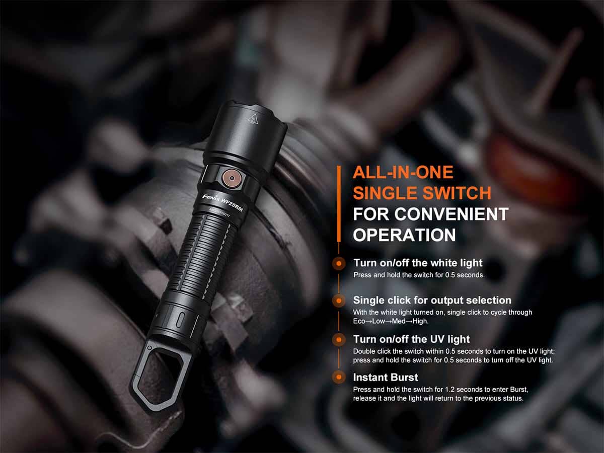 Fenix WF25RM Rechargeable Work Flashlight with Charging Dock 