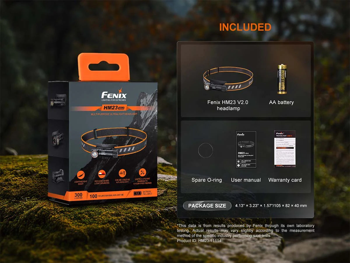 Fenix HM23 V2.0 AA-Powered Headlamp 