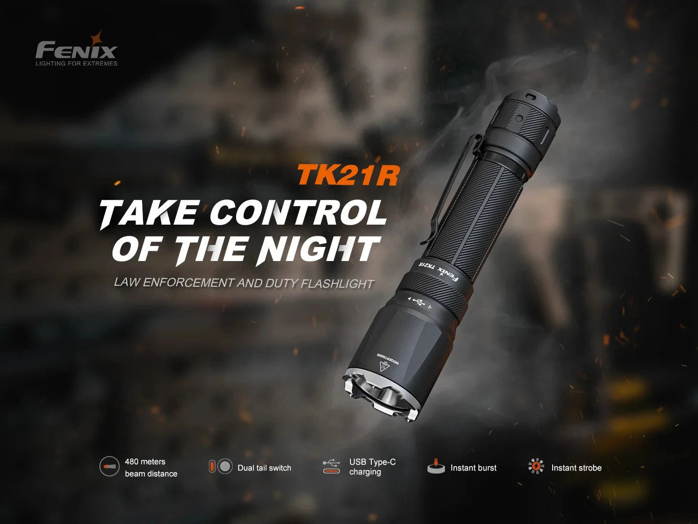 Fenix TK21R Rechargeable Tac Flashlight 