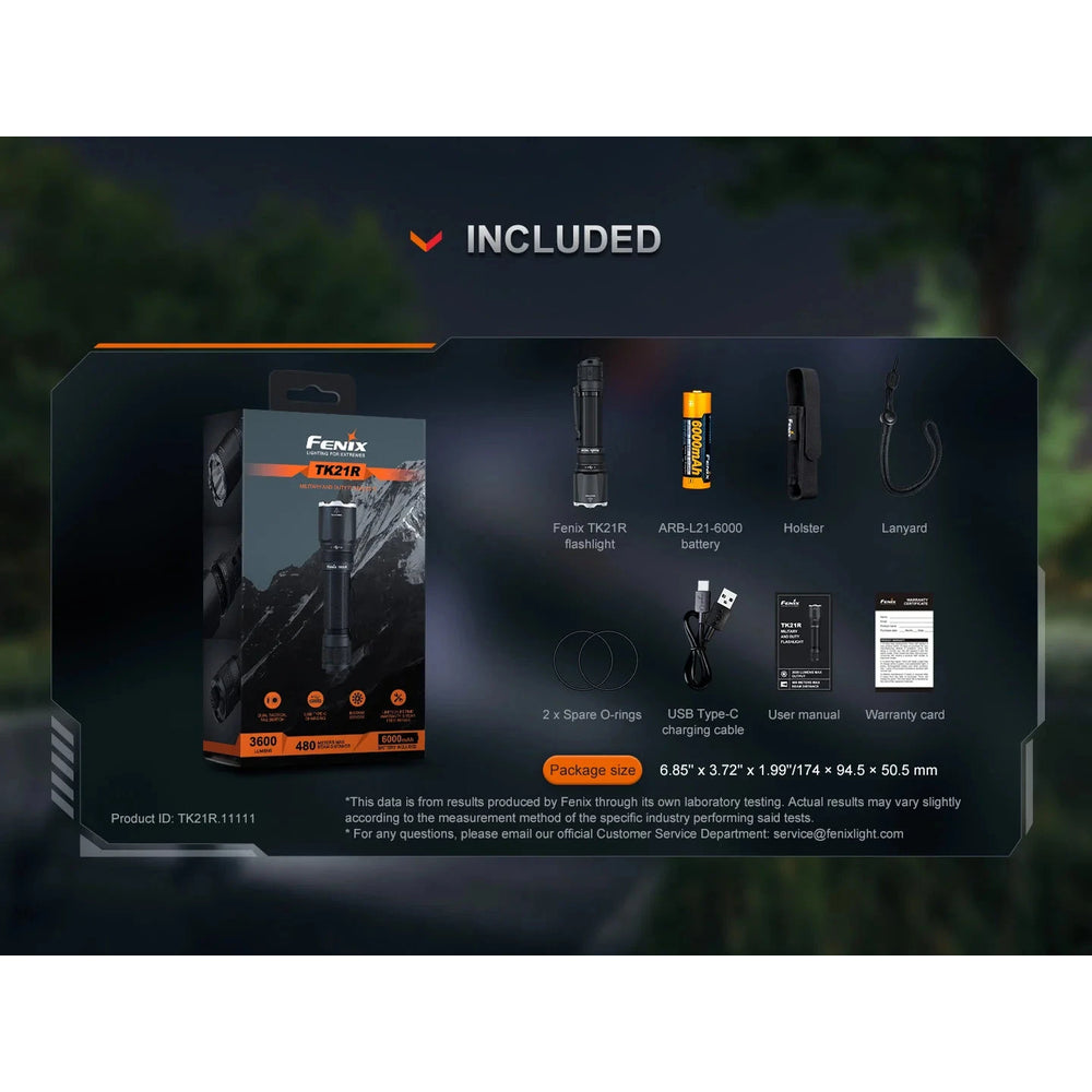 Fenix TK21R Rechargeable Tac Flashlight 