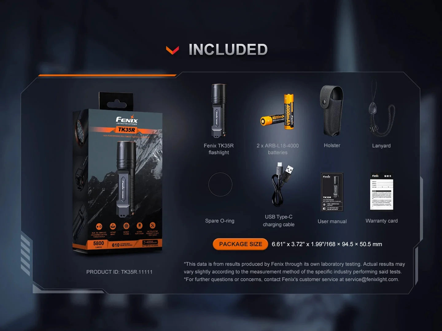Fenix TK35R Rechargeable Flashlight 