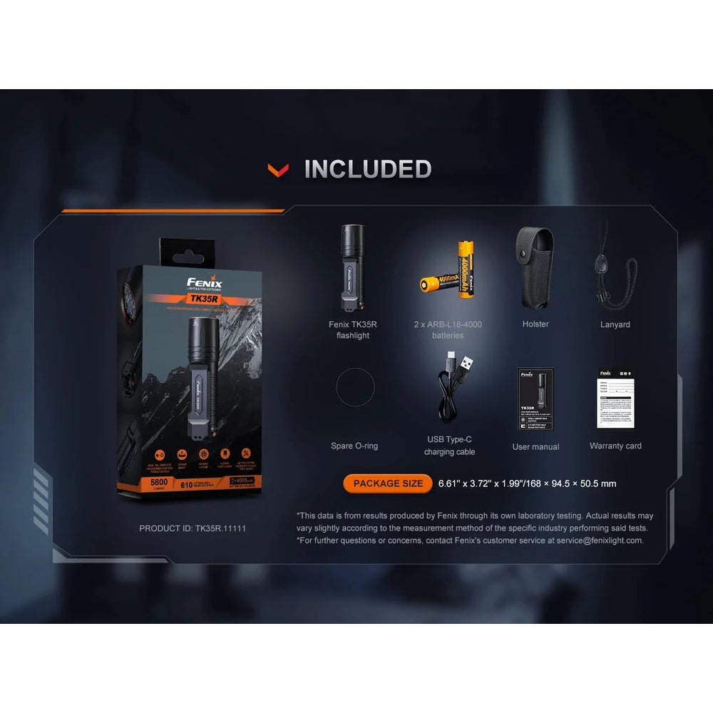 Fenix TK35R Rechargeable Flashlight 
