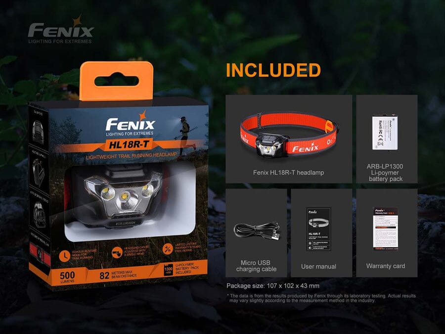 Fenix HL18R-T XP-G3 S3 USB Rechargeable Headlamp 
