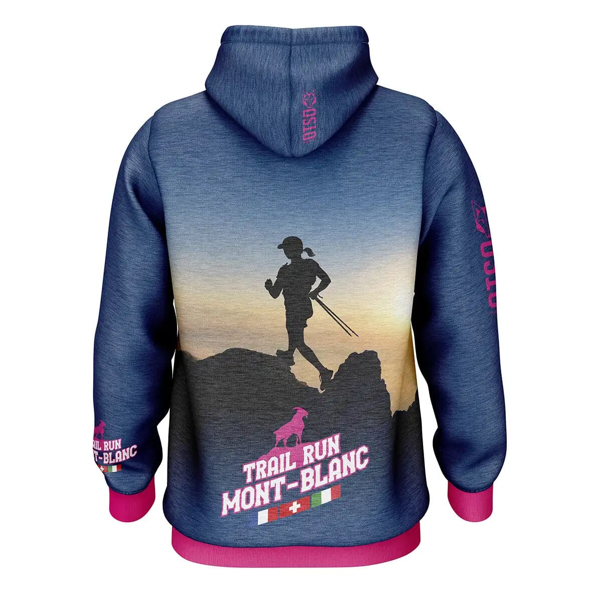 OTSO Women's Sweatshirt Trail Run Hoodie Montblanc Pink S 
