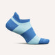 Feetures High Performance Ultra Light Cushion No-Show Tab Socks Buckle Up Blue Small 
