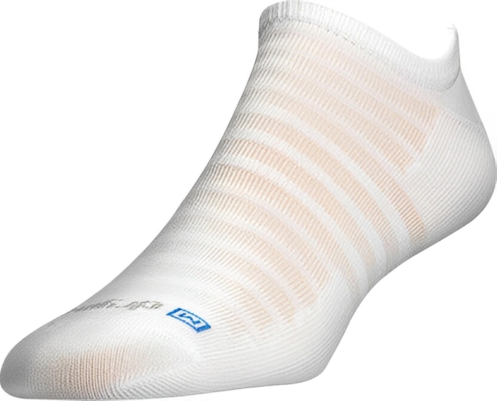 Drymax Hyper Thin Running No Show Socks White S 
