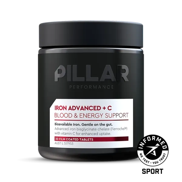 PILLAR Iron Advanced + C Blood & Energy Support - 30 Tablets