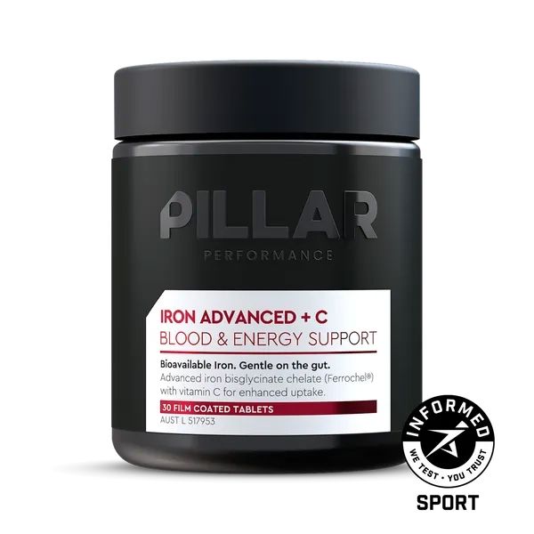PILLAR Iron Advanced + C Blood & Energy Support - 30 Tablets 