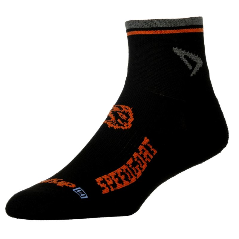 Drymax Lite Trail Running 1/4 Crew Socks Black/Orange S 