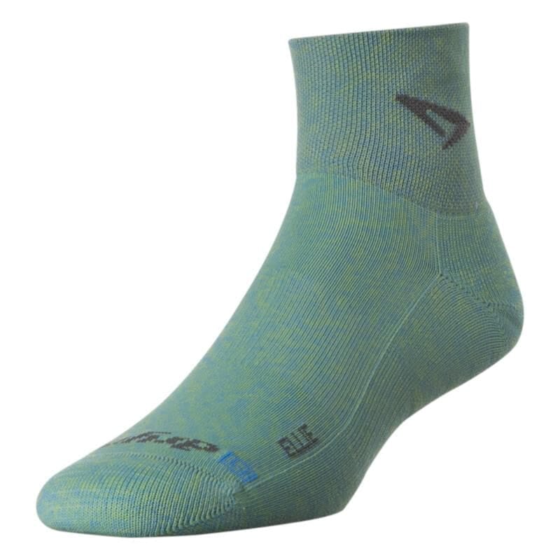 Drymax Lite Trail Running 1/4 Crew Socks Lime/Sky Blue S 