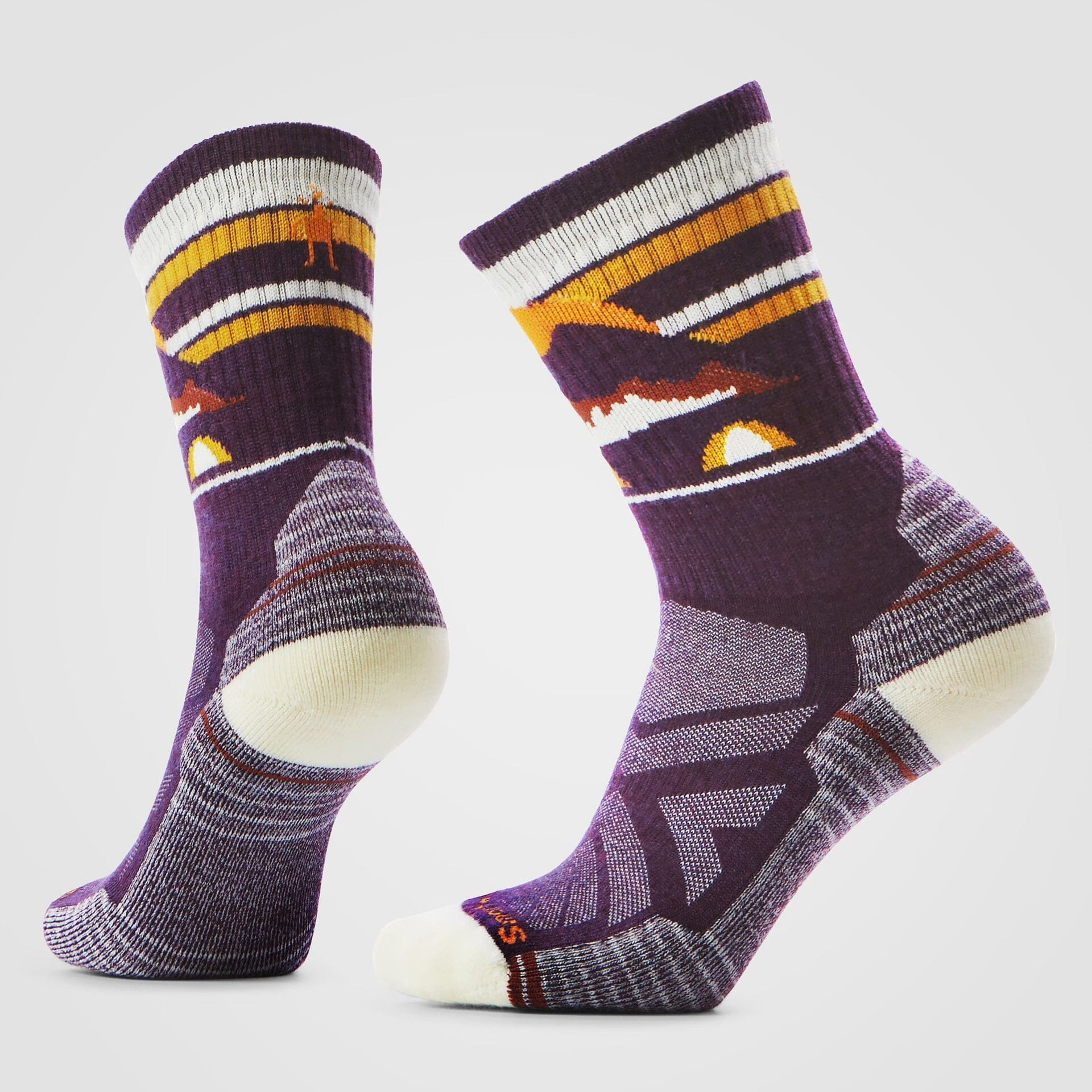 Smartwool Women's Hike Light Cushion Mountain Moon Crew Socks Purple Iris S (EU 34-37) 