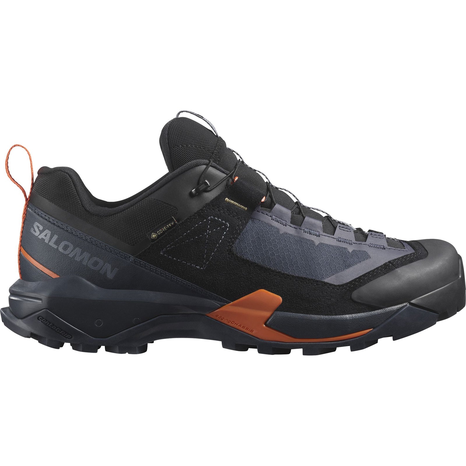 Salomon X Ultra Alpine GTX Men's Hiking Shoes Blue Nights/Black/Red Orange UK 8 