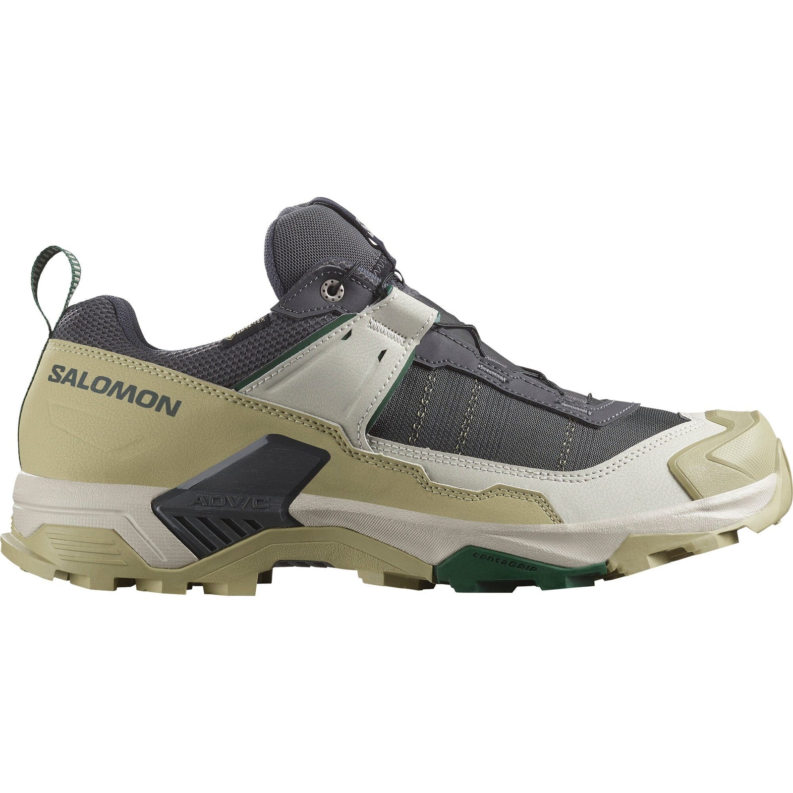 Salomon X Ultra 5 GTX 男士登山鞋 - 瀝青色/灰綠色/伊甸園色