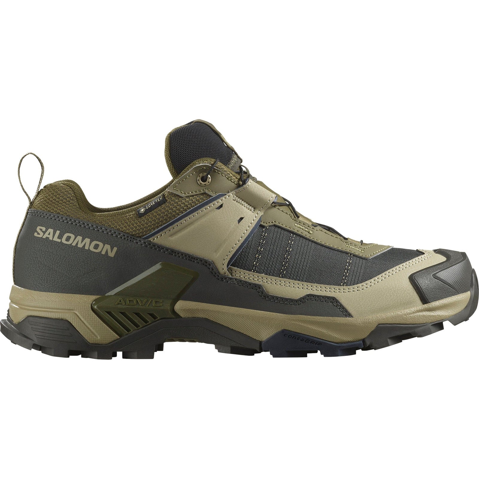 Salomon X Ultra 5 GTX Men's Hiking Shoes Martini Olive/Gray Green/Blue Nights US 8 