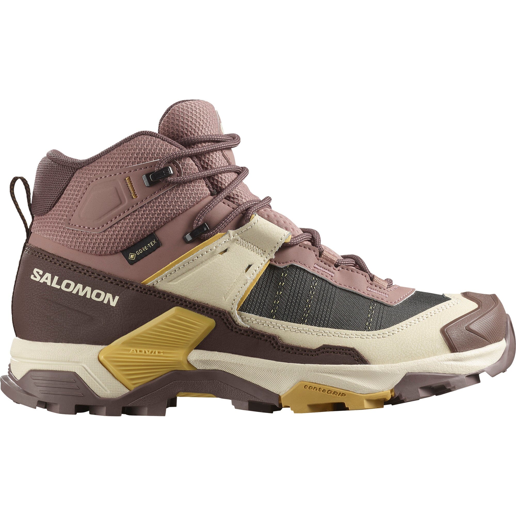 Salomon X Ultra 5 Mid GTX Women's Hiking Shoes Burlwood/French Roast/Rattan US 5.5 