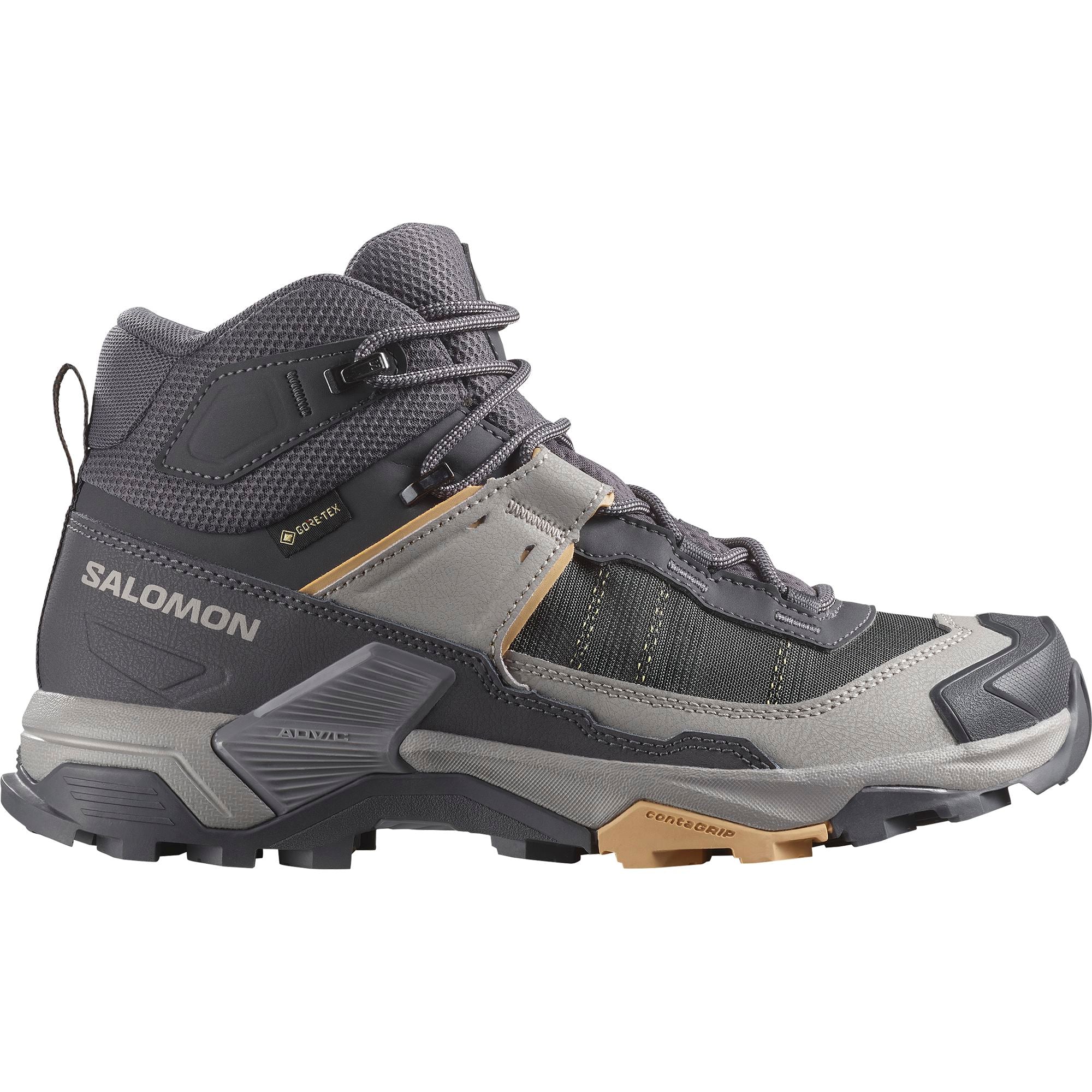 Salomon X Ultra 5 Mid GTX Women's Hiking Shoes Nine Iron/Gull/Soft Clay US 8.5 