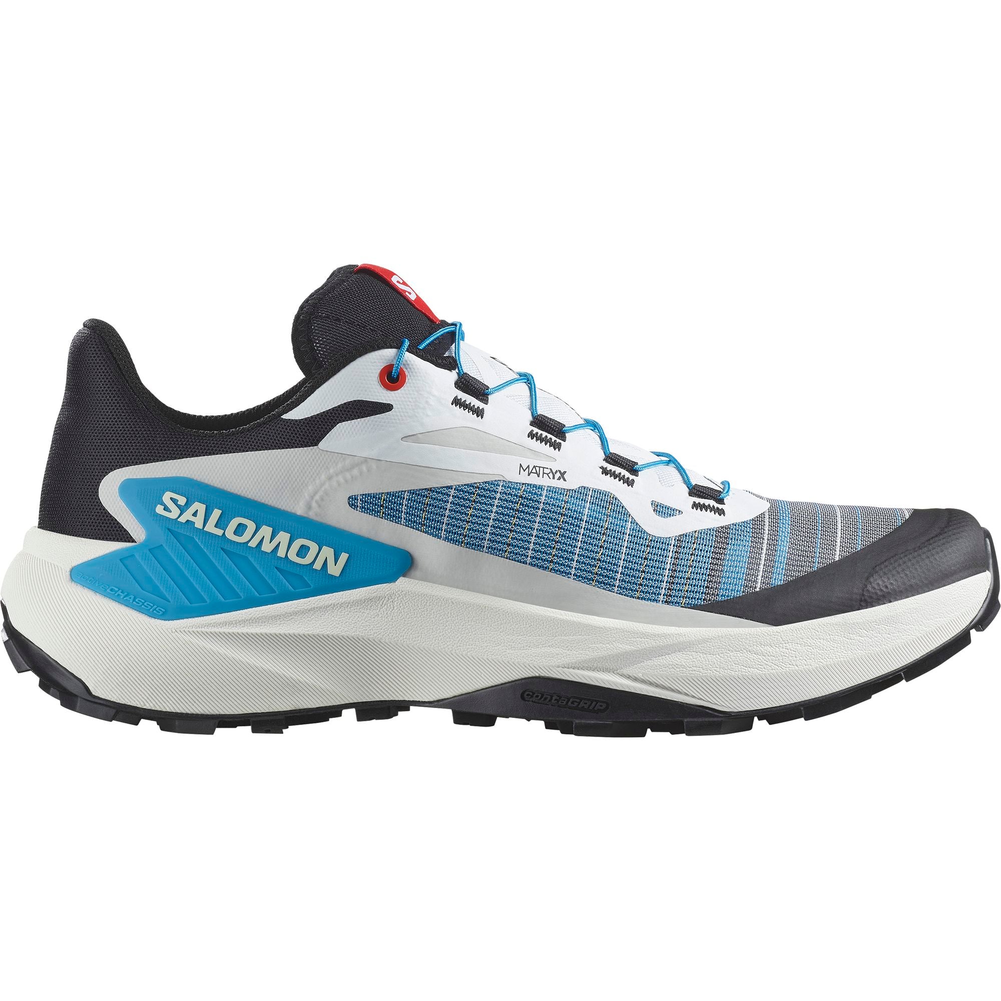 Salomon Genesis Men's Trail Running Shoes Black/White/Transcend Blue US 9 