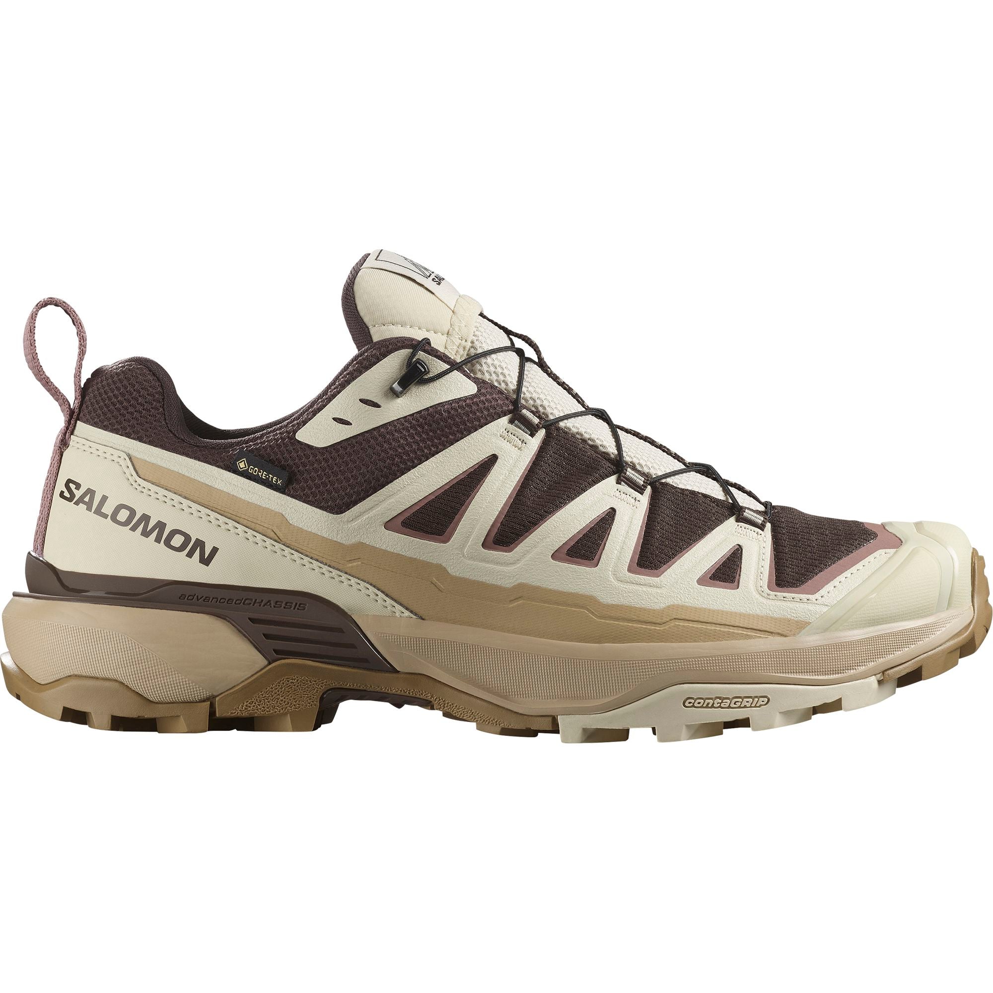 Salomon X Ultra 360 Edge GTX Men's Hiking Shoes Delicioso/Almond Milk/Burlwood US 8.5 