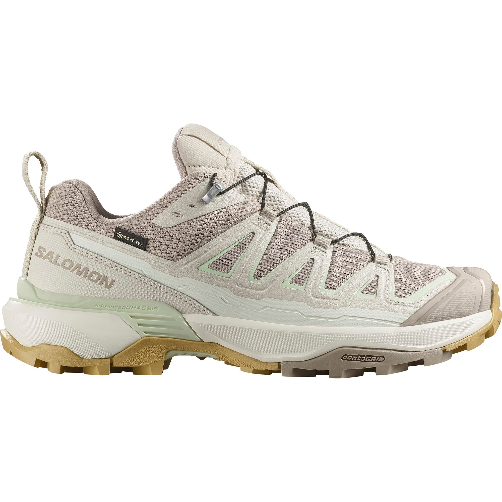 Salomon X Ultra 360 Edge GTX Women's Hiking Shoes Etherea/Rainy Day/Canary Green US 6 