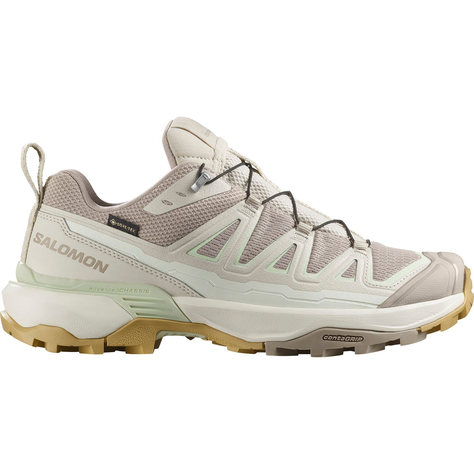Salomon X Ultra 360 Edge GTX Women's Hiking Shoes - Etherea/Rainy Day/Canary Green