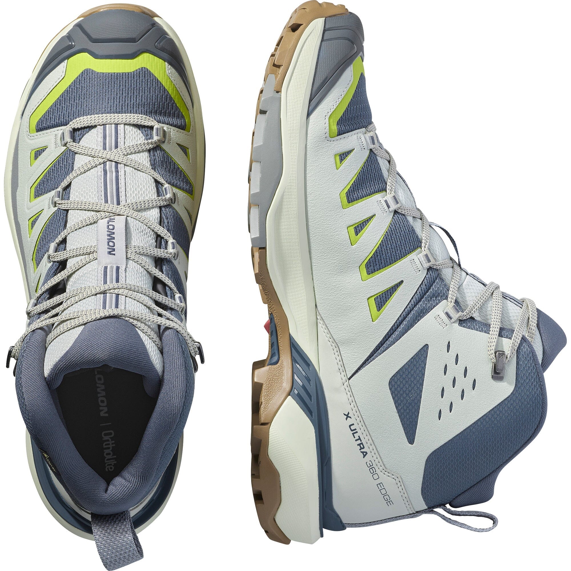 Salomon X Ultra 360 Edge Mid GTX Men's Hiking Shoes Turbulence/Metal/Dark Citron UK 9 