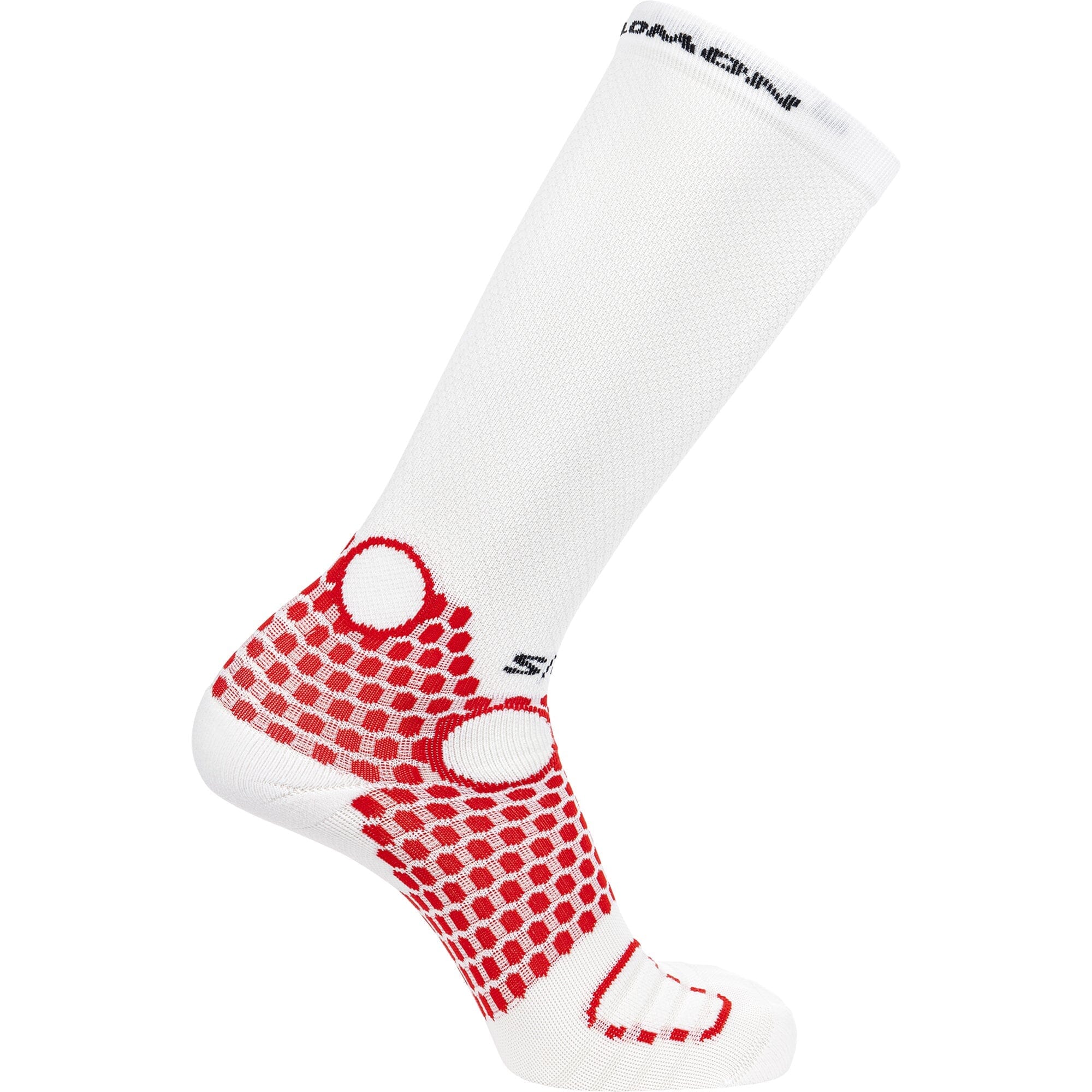 Salomon S/LAB Ultra Knee Unisex Socks White/Fiery Red S (EU 36-38) 