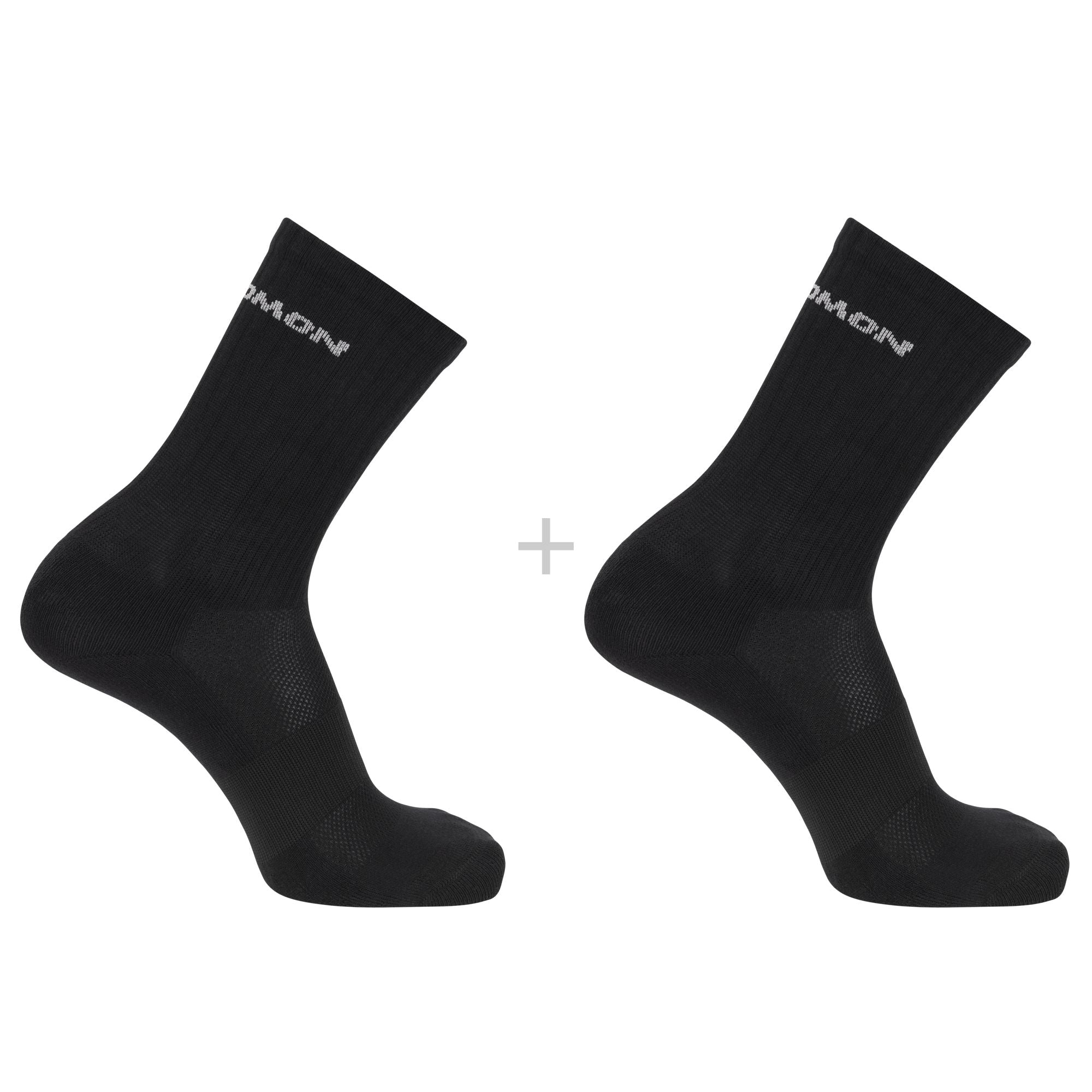 Salomon Evasion Crew 2-Pack Unisex Socks Black/Black S (EU 36-38) 