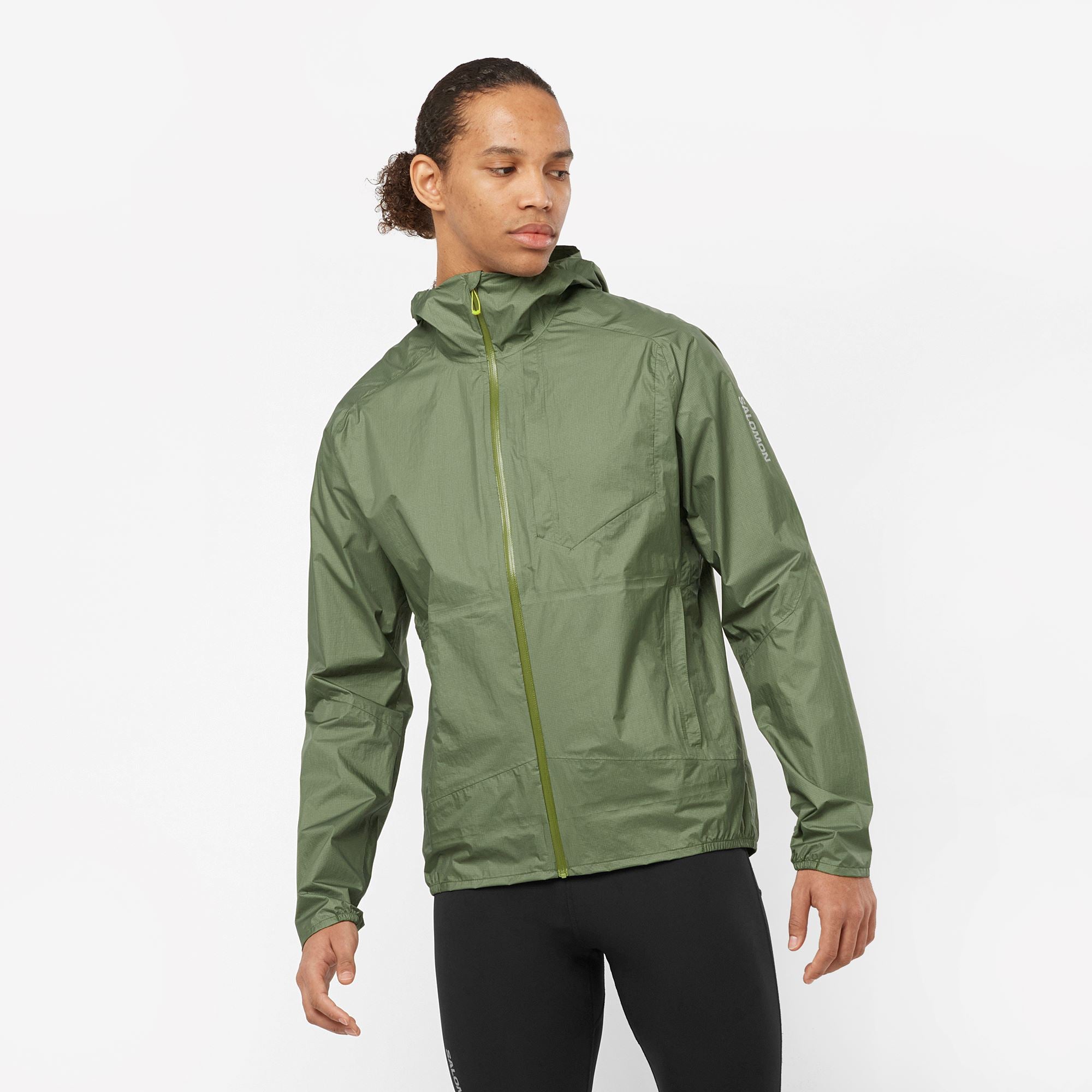 Salomon Bonatti Waterproof Men's Shell Jacket Deep Lichen Green M 