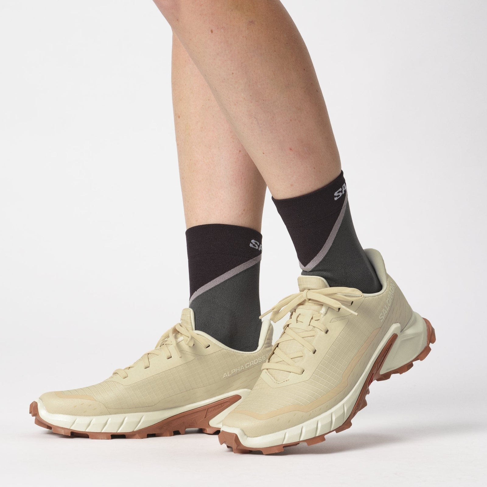 Salomon Pulse Crew Unisex Socks Black/Monument/Magnet S (EU 36-38) 