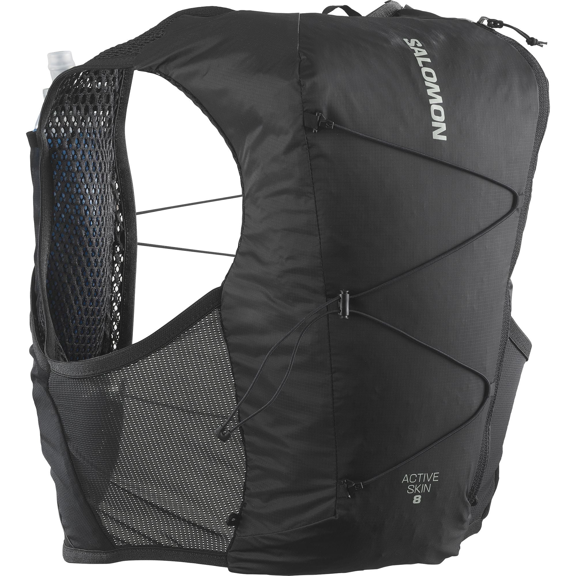 Salomon Active Skin 8 Unisex Running Vest Black/Metal XS 