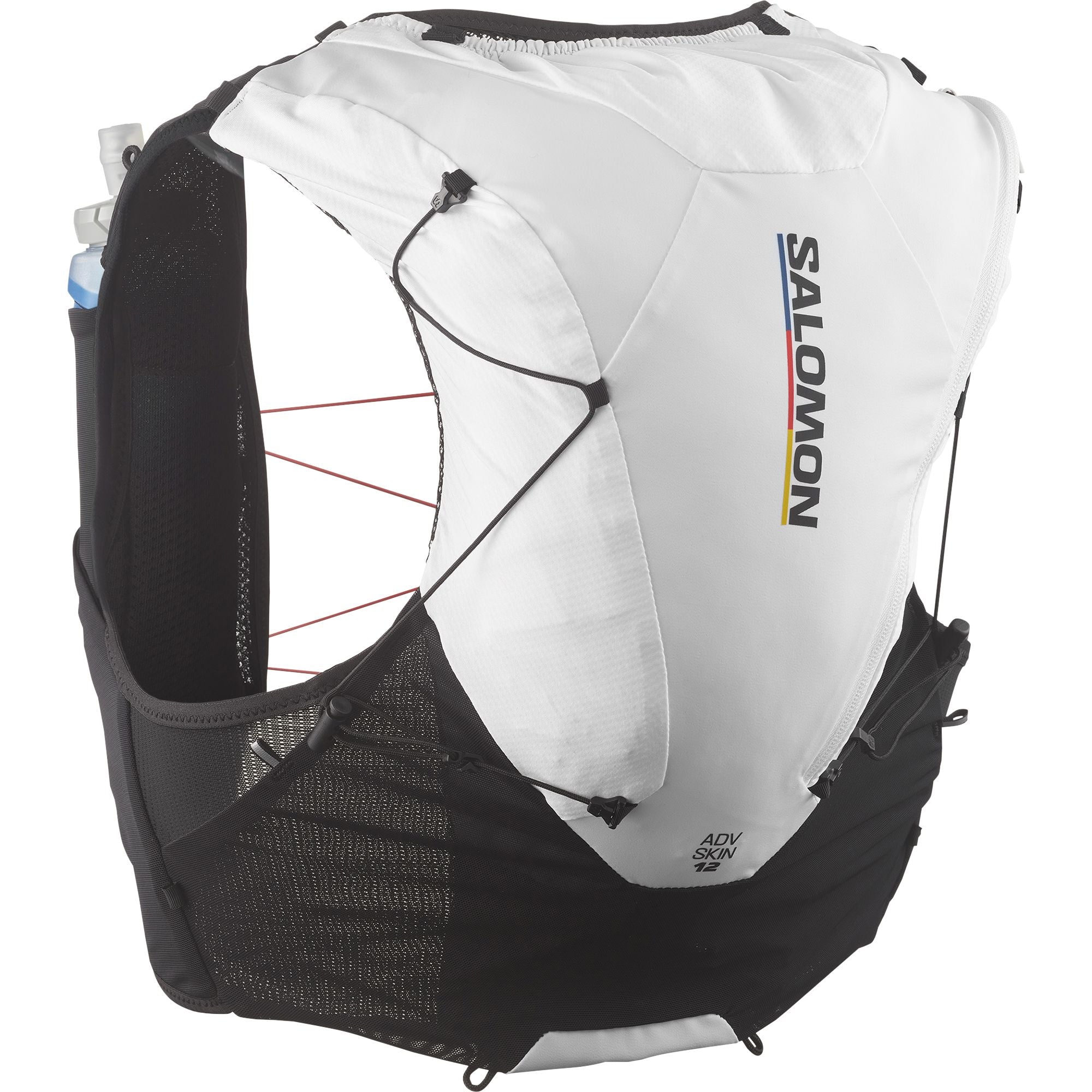 Salomon Adv Skin 12 Race Flag Unisex Running Vest (2025) Black/White XS 