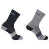 Salomon Evasion Crew 2-Pack Unisex Socks Blue Nights/Monument S (EU 36-38) 