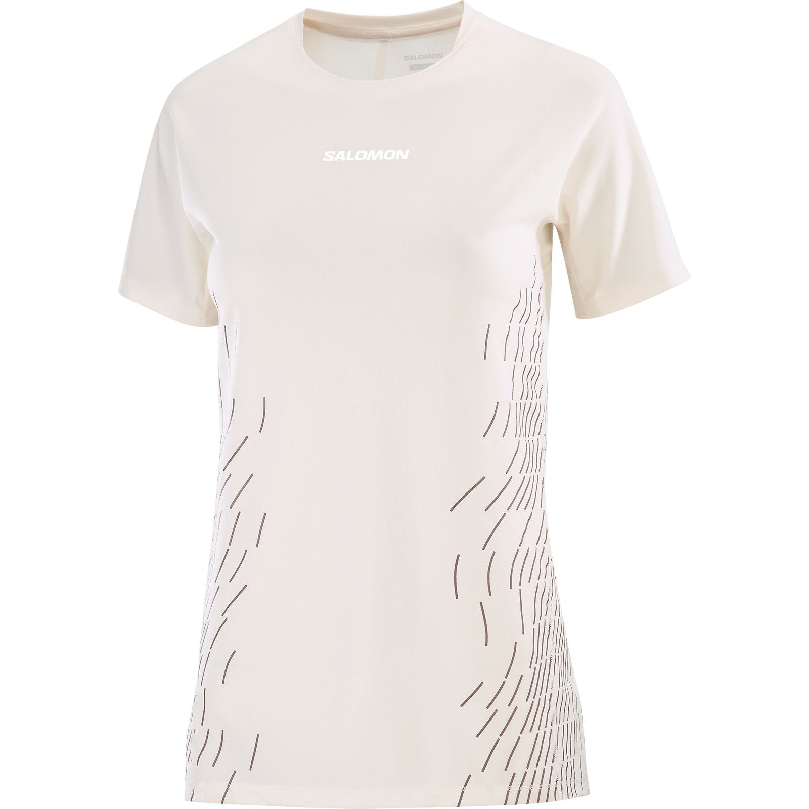 Salomon Sense Aero Graphic Women's Short Sleeve T-Shirt Whisper White/Iron XS 