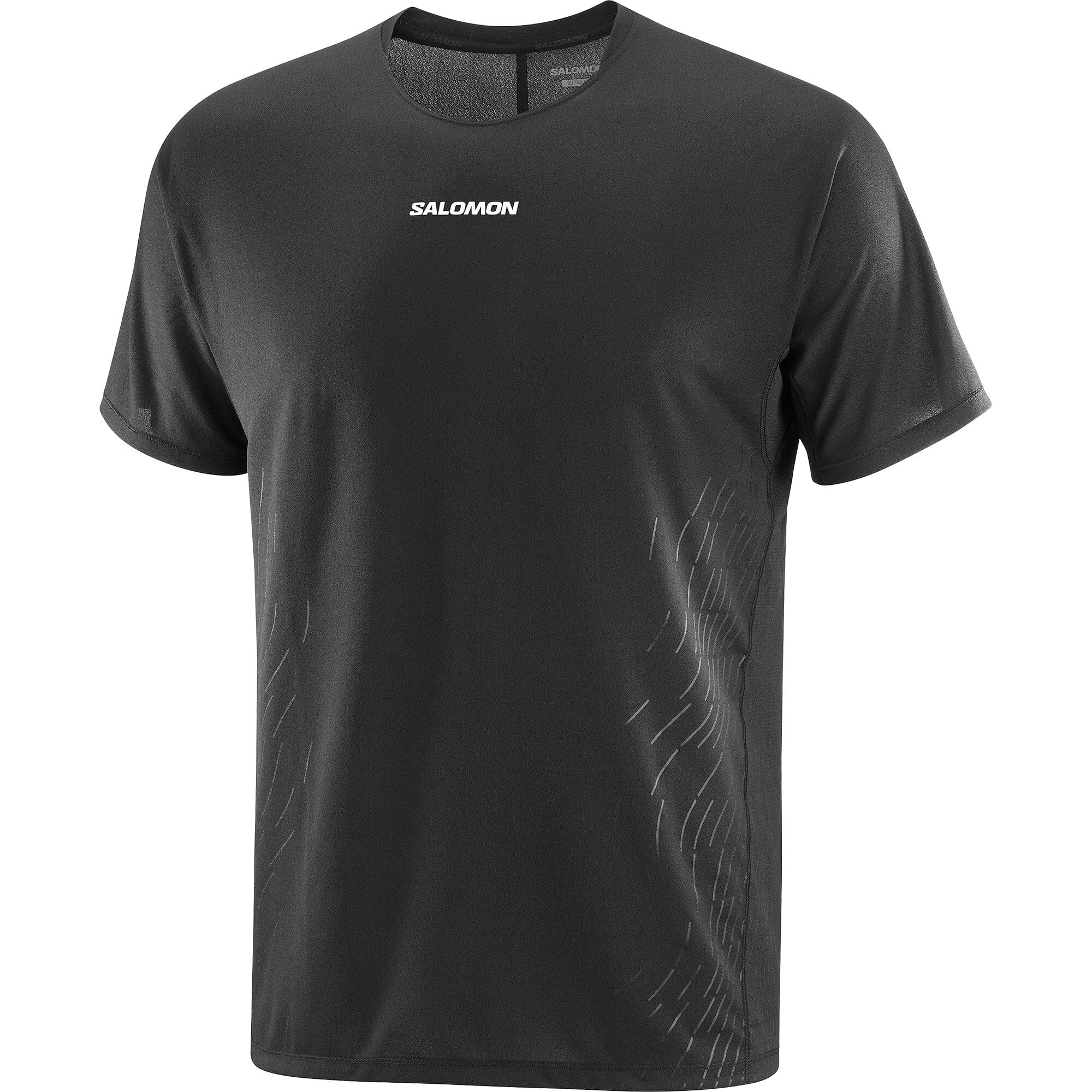 Salomon Sense Aero Graphic Men's Short Sleeve T-Shirt Deep Black/Black Beauty S 