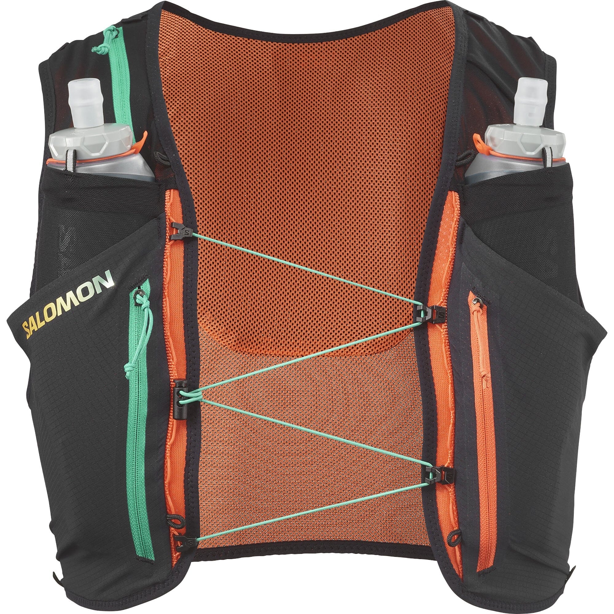 Salomon Sense Pro 6 Limited Courtney Edition Unisex Running Vest Black/Nasturtium/Dynasty Green XS 