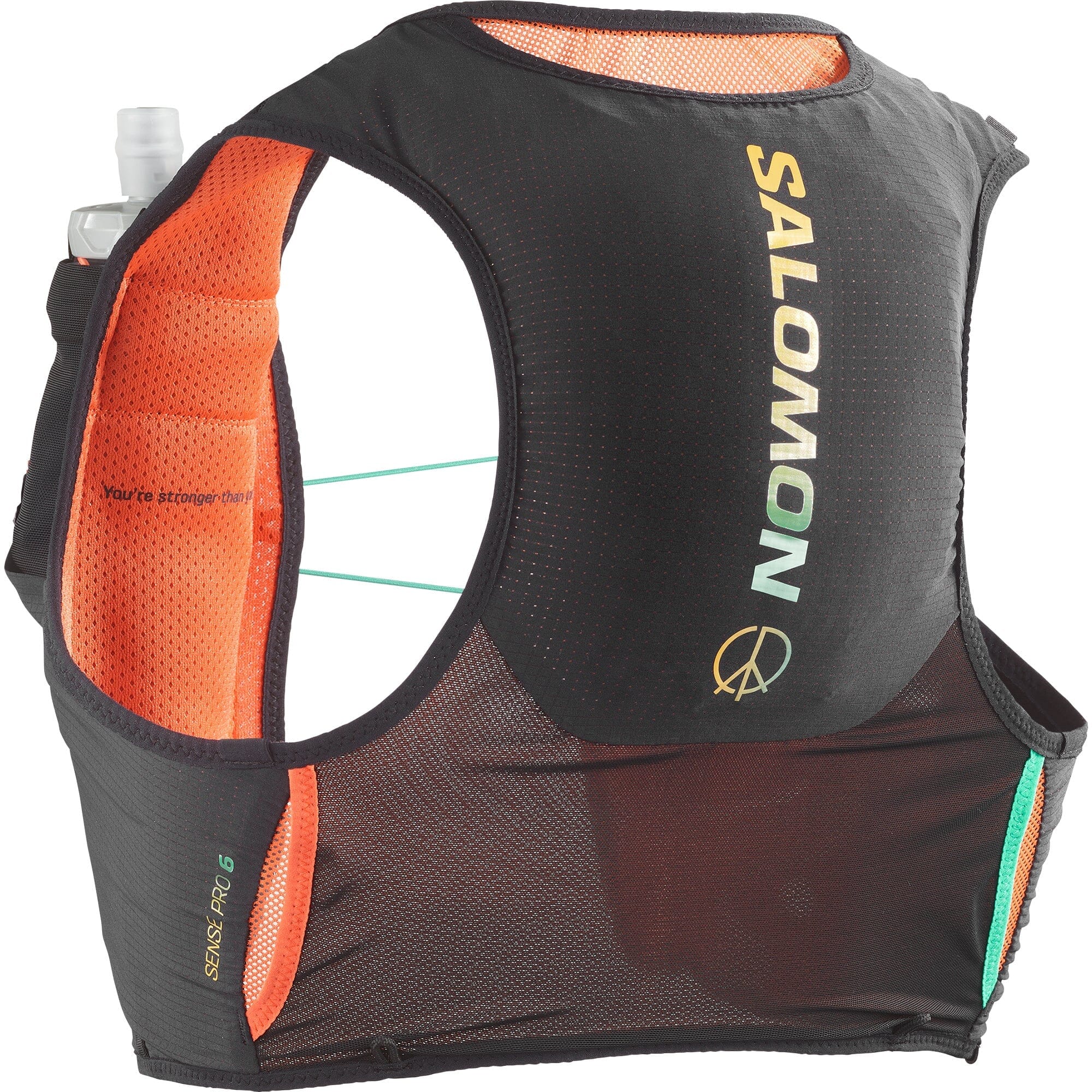 Salomon Sense Pro 6 Limited Courtney Edition Unisex Running Vest Black/Nasturtium/Dynasty Green XS 