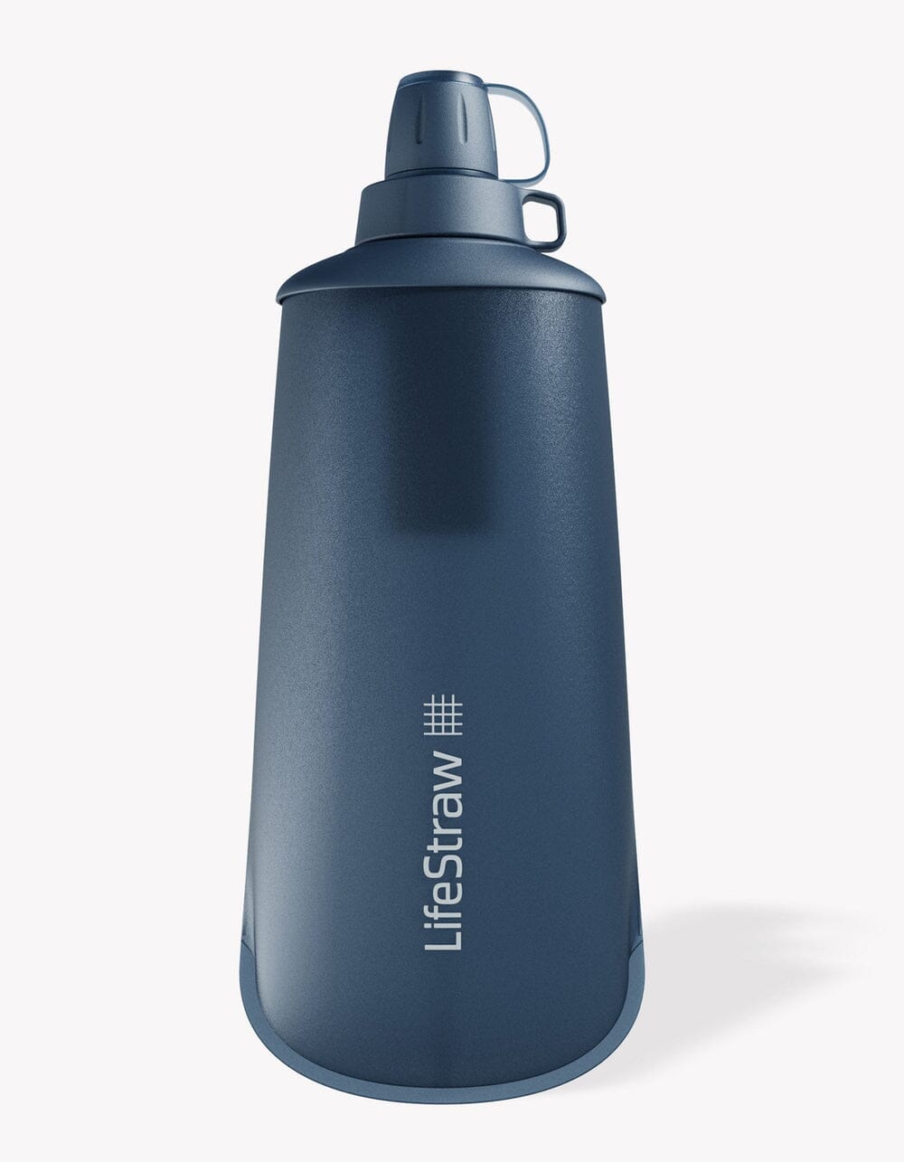 LifeStraw Peak Series Collapsible Squeeze Bottle With Filter Mountain Blue 1 L 