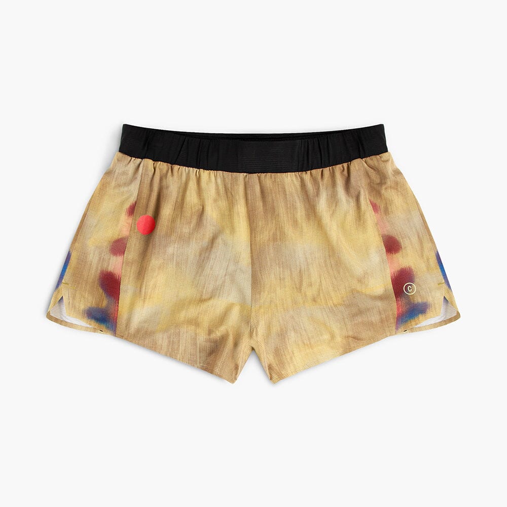 front view of the ciele athletics lightweight, race ready and performance driven short named RDShort in sphinx color