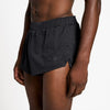 close front view of the ciele athletics lightweight, race ready and performance driven short named RDShort in shadowsphinx color, on a model