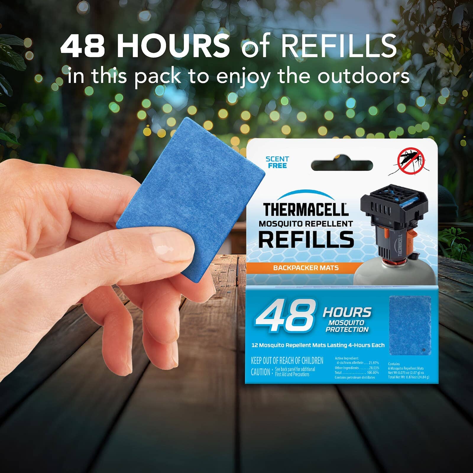 Thermacell Backpacker Mat-Only Refills 48 Hours 