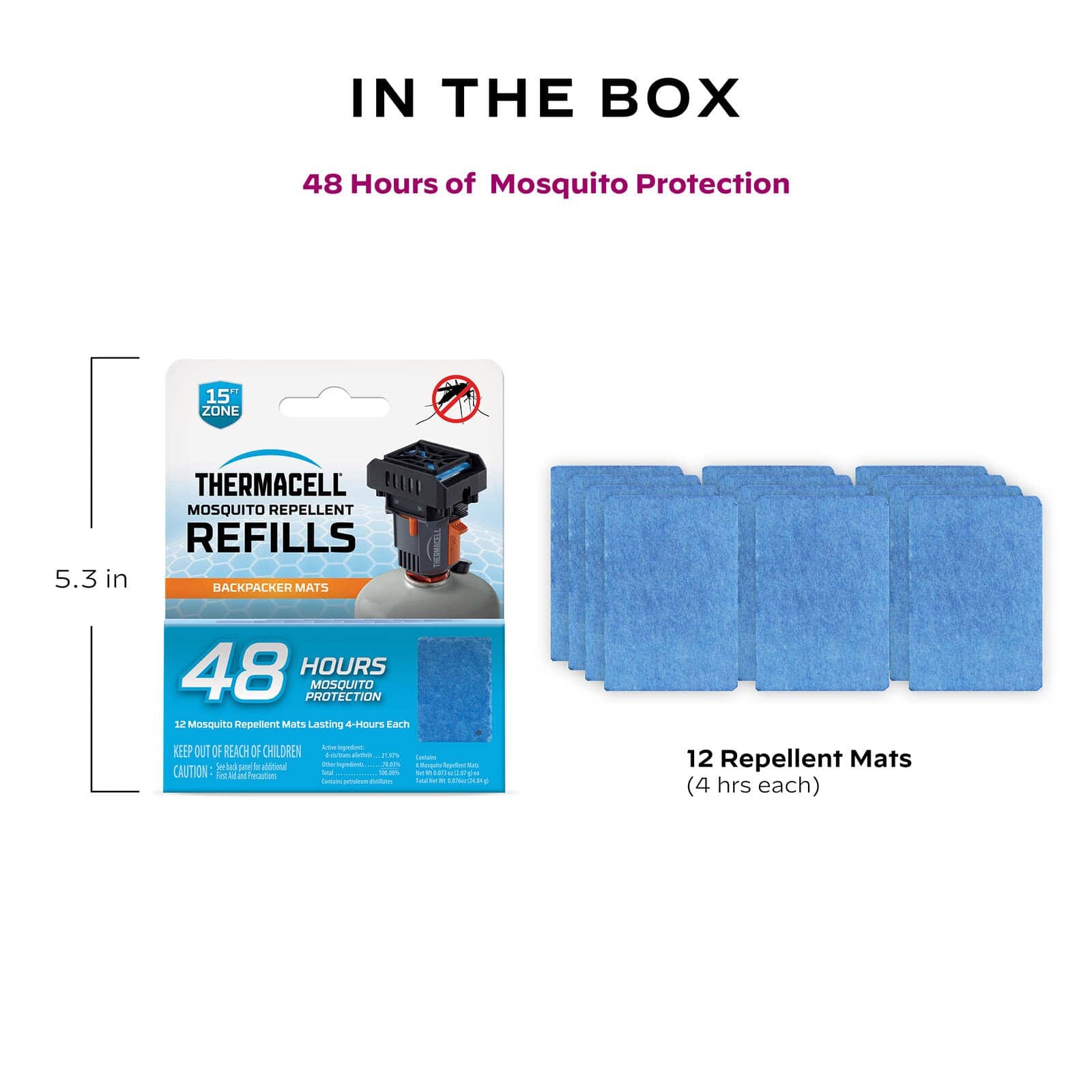 Thermacell Backpacker Mat-Only Refills 48 Hours 