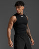 2XU Men's Core Compression Sleeveless MA6400A Black/Silver S 