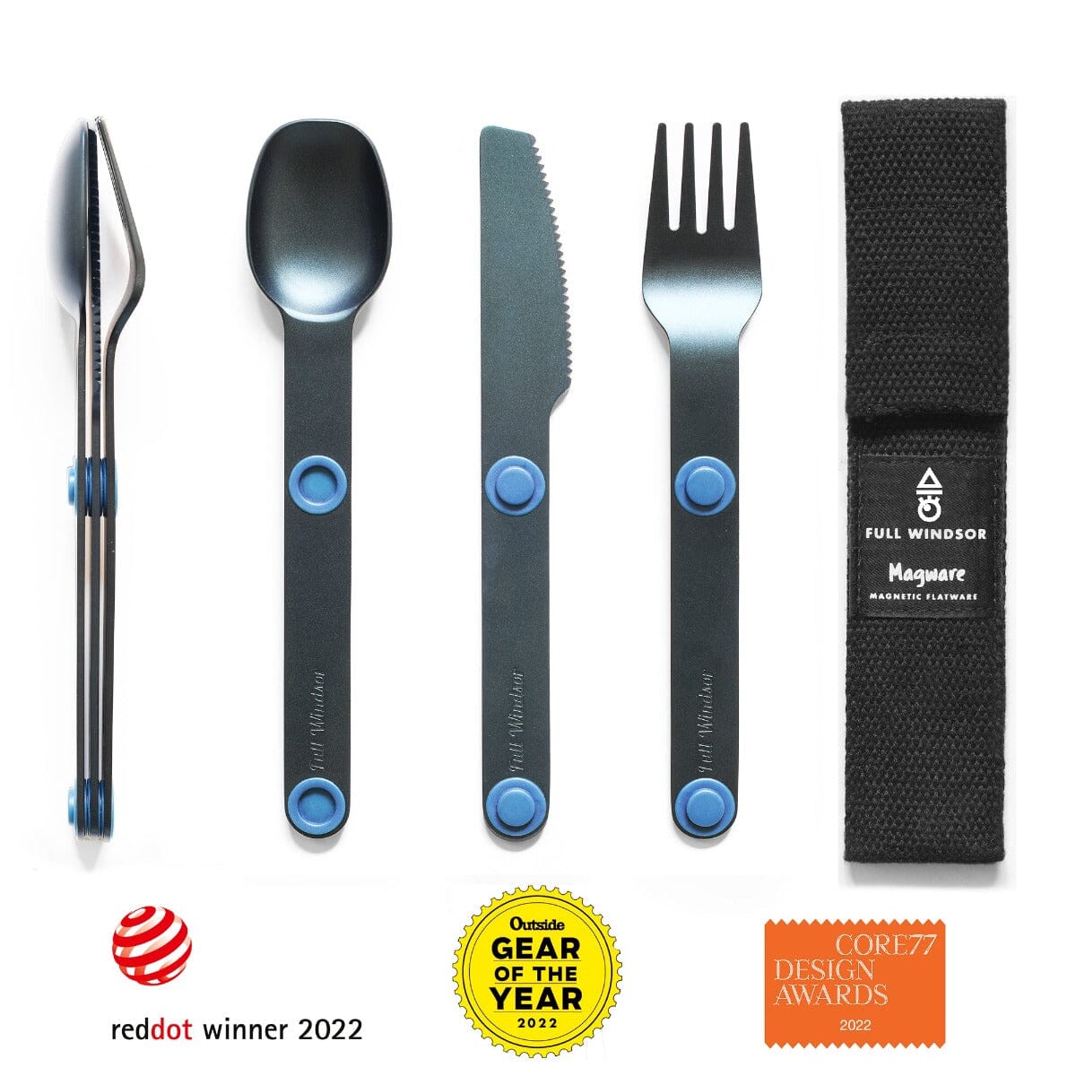 FULL WiNDSOR Magware - Magnetic Cutlery Set Blue Single Set 