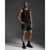 2XU Men's Aero Tank MR6676A Black/Silver Reflective S 